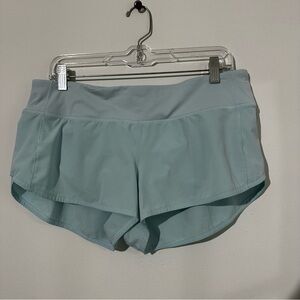 Lululemon. Size 10.  Women's Light Blue Athletic Shorts Baby blue.